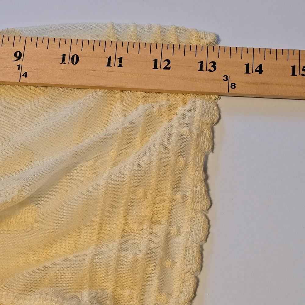 Rebellion Again Kimono Womens Small Yellow Sheer Embroidered Open Front Boho - Picture 6 of 8